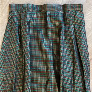 Christmas Plaid Skirt in Red and Green
